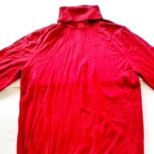 Gap Sweater Turtleneck Red Long Sleeve Holiday Christmas Large New